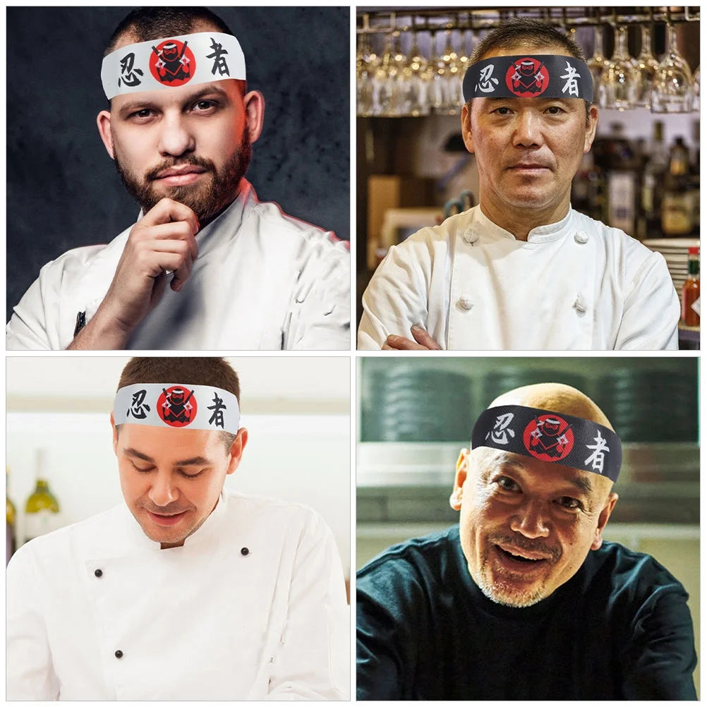 8Pcs Japanese Ninja Karate Headband - Sushi Chef & Martial Arts Bandana