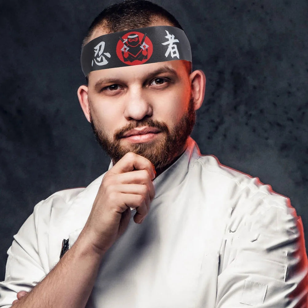8Pcs Japanese Ninja Karate Headband - Sushi Chef & Martial Arts Bandana