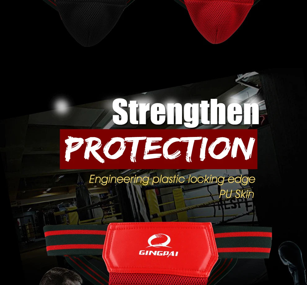 Red/Black Adult Men's MMA Jockstrap - Boxing, Sanda, Taekwondo Groin Protector for Kickboxing Training