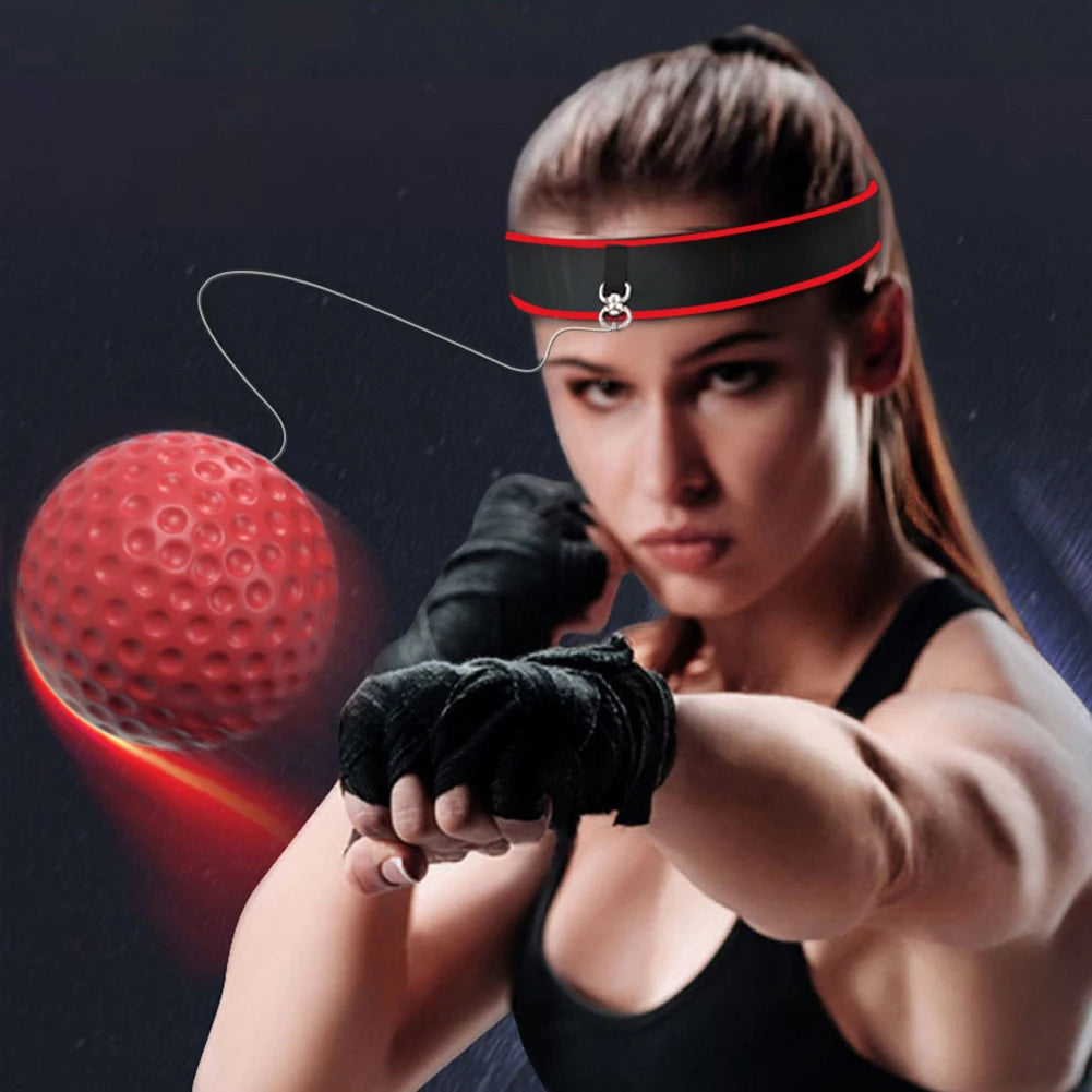 Adjustable Headband Boxing Training Ball - MMA Reflex Ball for Kids & Adults, Improves Speed & Accuracy