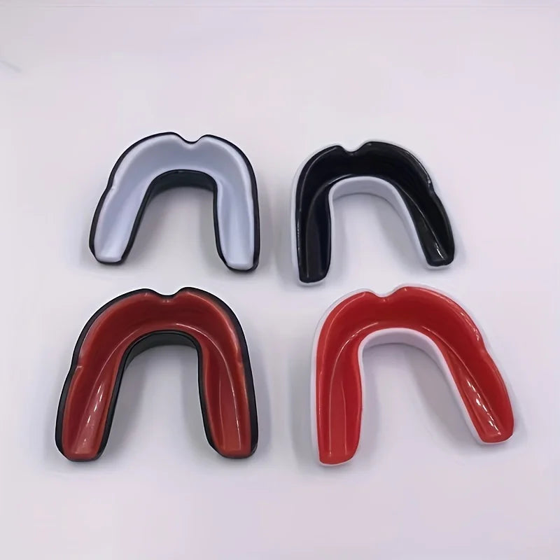 4-Piece Sports Mouthguard Set for Boxing, Taekwondo, Sanda, Basketball, Rugby - Anti-Slip Protection