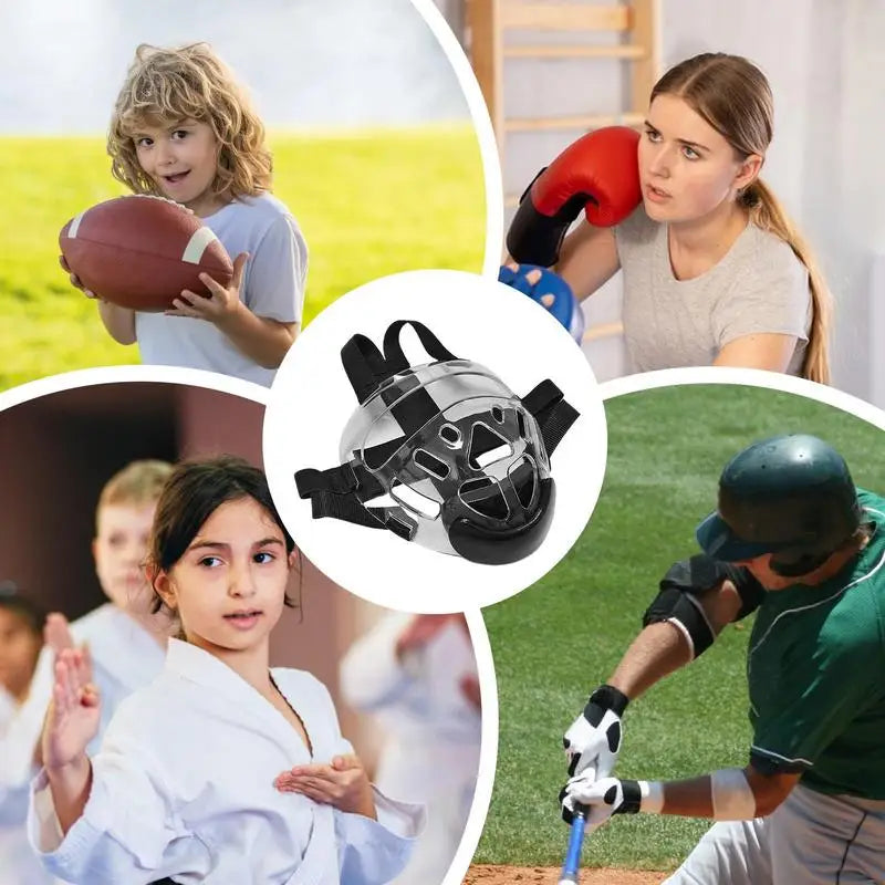 Clear Detachable Taekwondo Face Shield - Protective Mask for Boxing, Karate, and Martial Arts Training