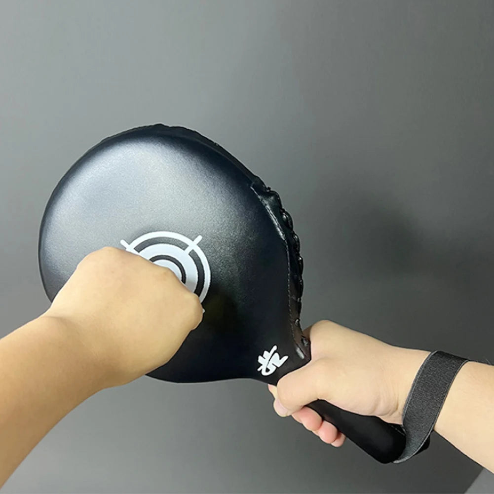 PU Leather Boxing Focus Pads - Wear-Resistant Punching Mitts for MMA, Muay Thai & Kickboxing Training