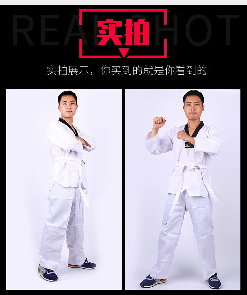 Customizable Cotton Taekwondo Gi for Men & Women - Short & Long-Sleeve Martial Arts Suit, Spring/Summer