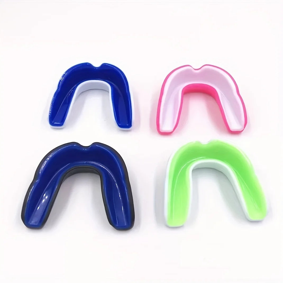4-Piece Sports Mouthguard Set for Boxing, Taekwondo, Sanda, Basketball, Rugby - Anti-Slip Protection