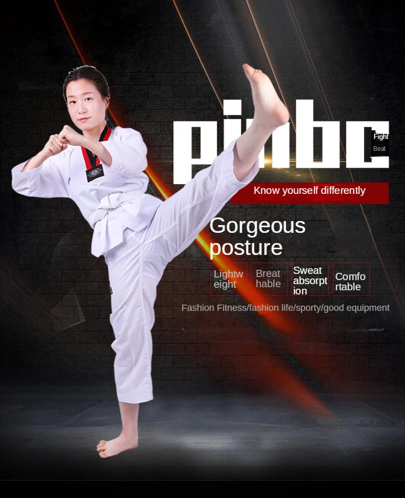Customizable Cotton Taekwondo Gi for Men & Women - Short & Long-Sleeve Martial Arts Suit, Spring/Summer