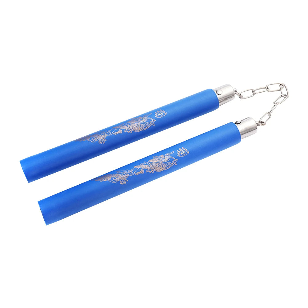 Foam Grip Nunchucks with Chain - Safe Training Nunchaku for Martial Arts Practice & Fitness