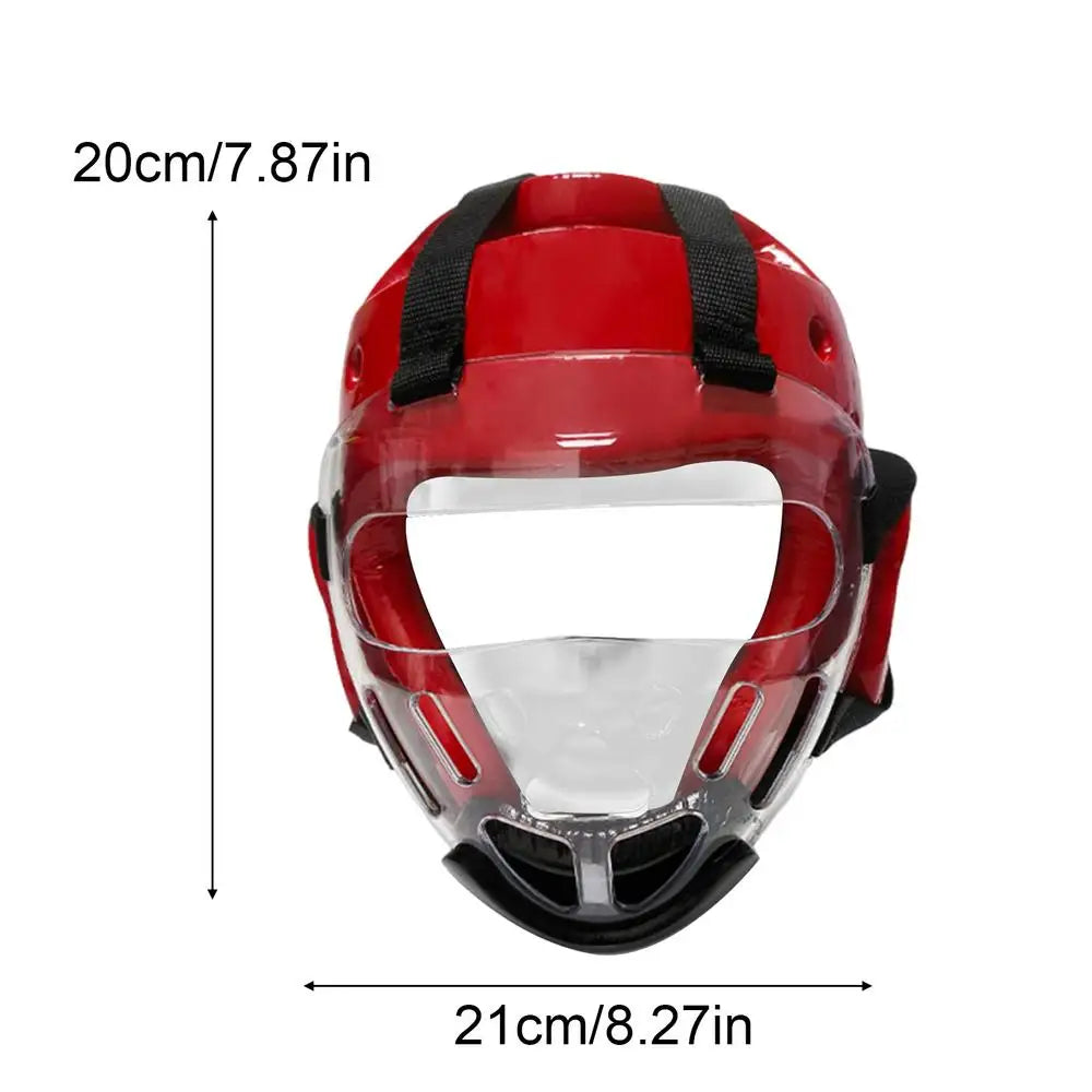 Clear Detachable Taekwondo Face Shield - Protective Mask for Boxing, Karate, and Martial Arts Training