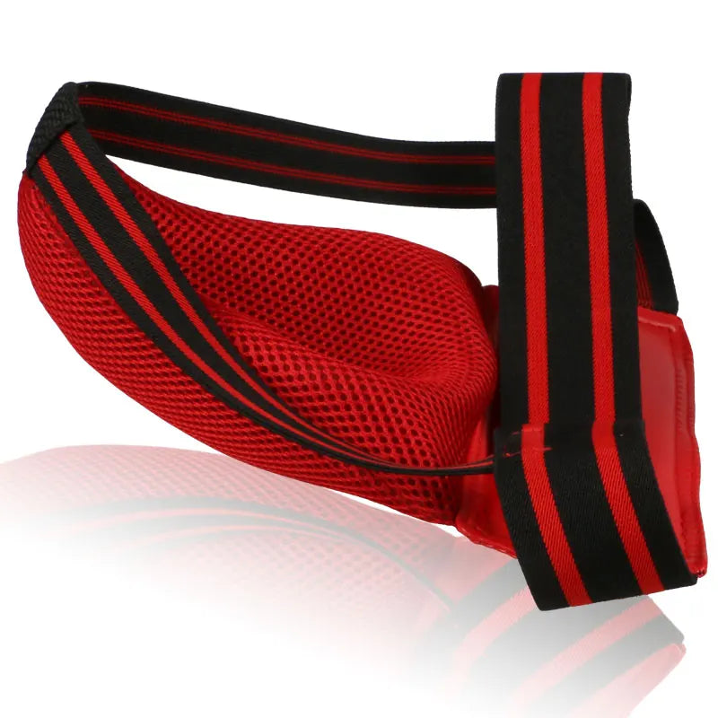 Red/Black Adult Men's MMA Jockstrap - Boxing, Sanda, Taekwondo Groin Protector for Kickboxing Training