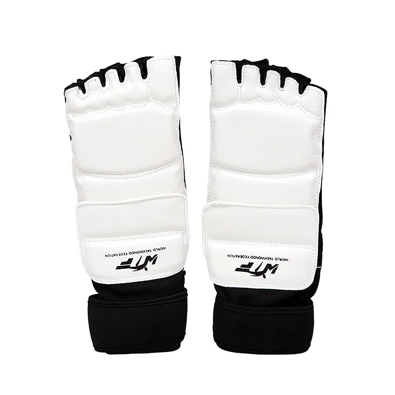 Leather Taekwondo Foot Gloves - Sparring Ankle Protector for Karate, Boxing & Martial Arts, Adult & Kid