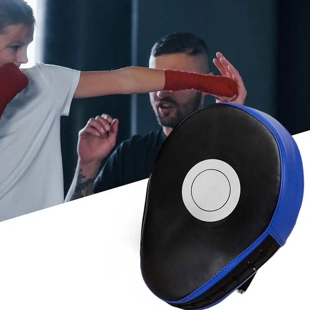 PU Leather Curved Boxing Focus Pad - Breathable Punching Mitt for Martial Arts & Kickboxing Training