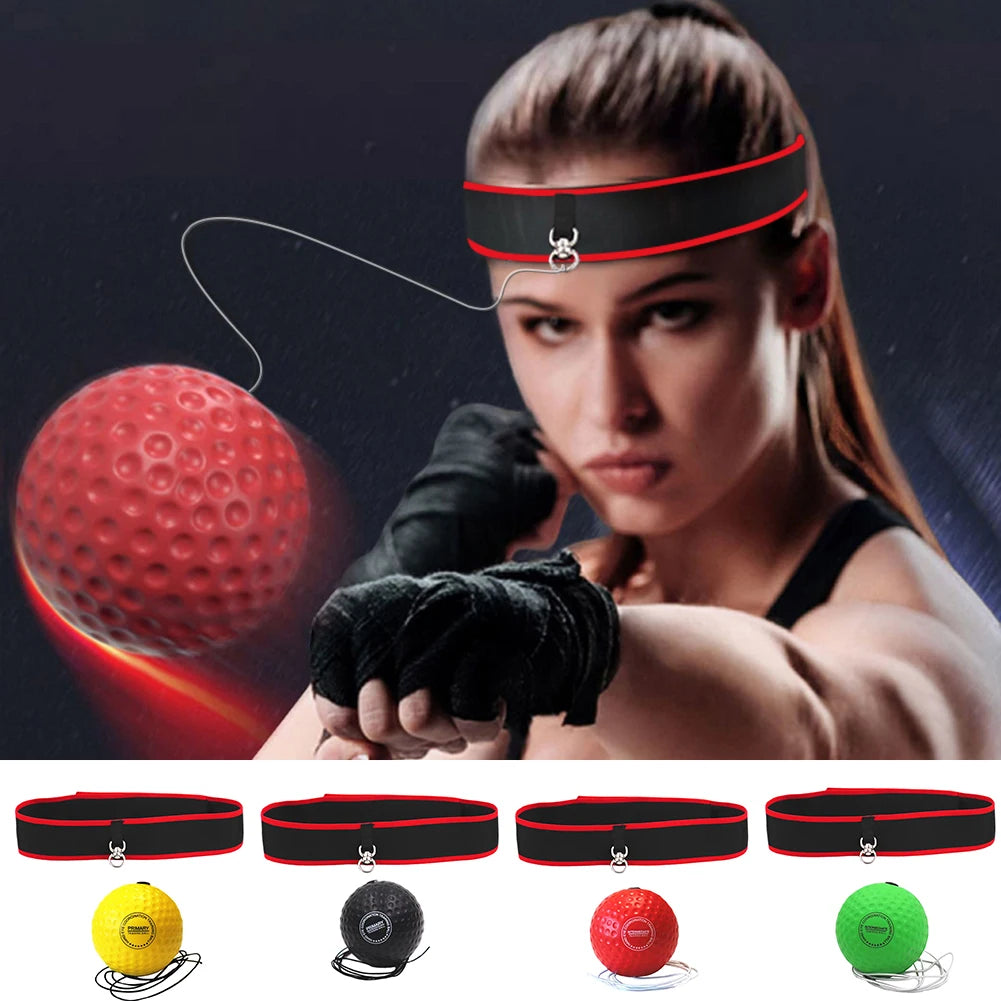 Adjustable Headband Boxing Training Ball - MMA Reflex Ball for Kids & Adults, Improves Speed & Accuracy