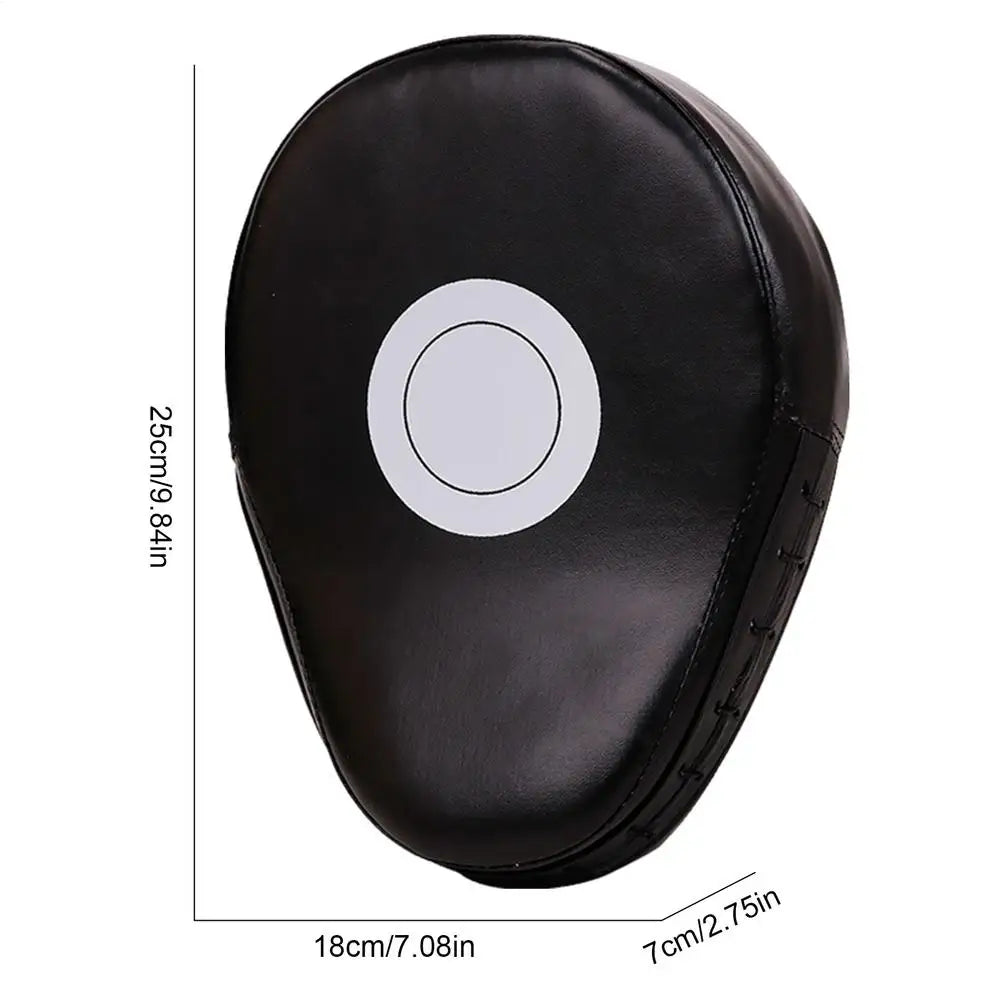 PU Leather Curved Boxing Focus Pad - Breathable Punching Mitt for Martial Arts & Kickboxing Training