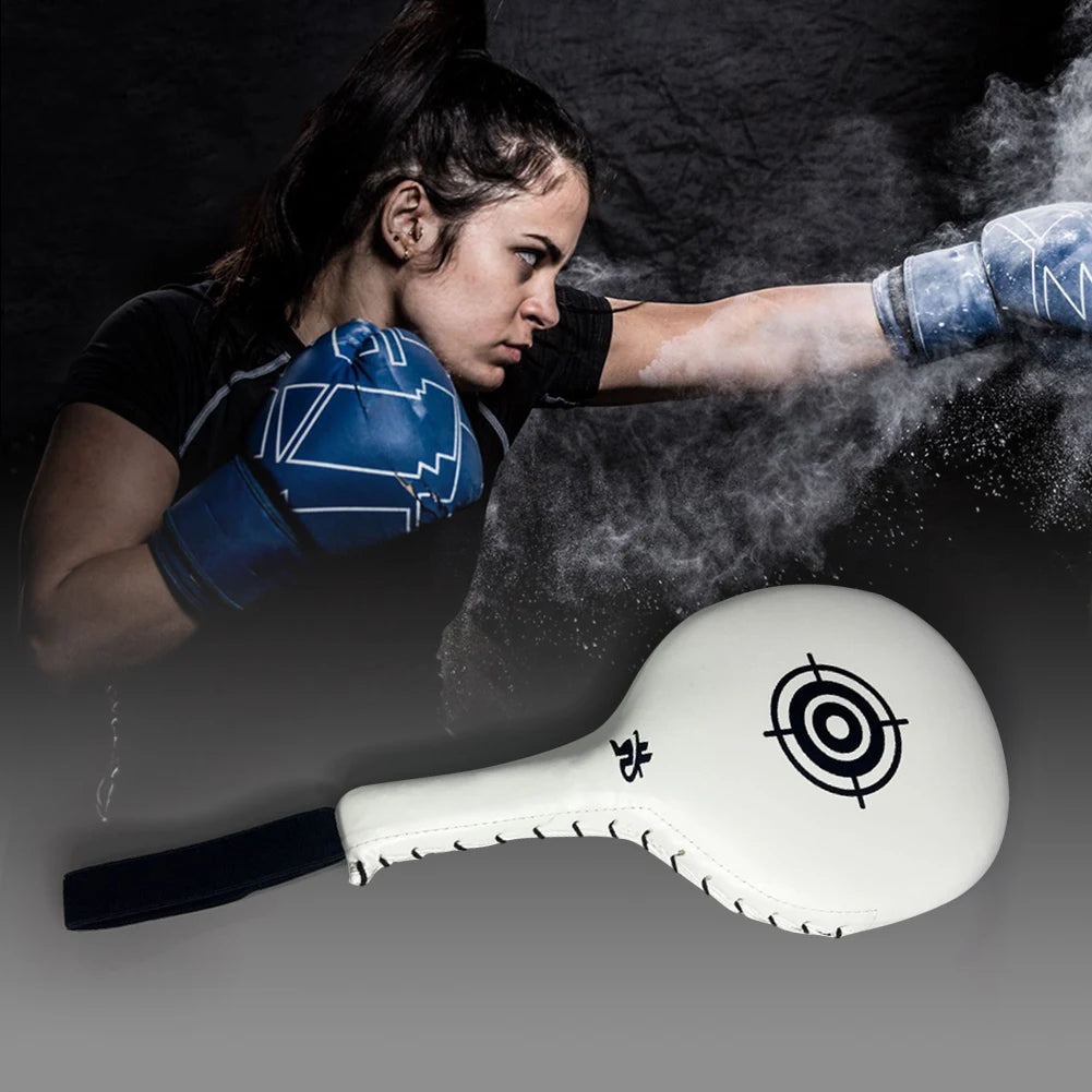 PU Leather Boxing Focus Pads - Wear-Resistant Punching Mitts for MMA, Muay Thai & Kickboxing Training