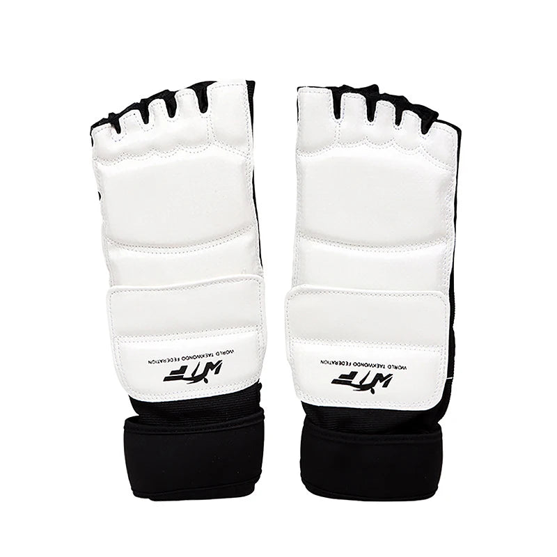 Leather Taekwondo Foot Gloves - Sparring Ankle Protector for Karate, Boxing & Martial Arts, Adult & Kid