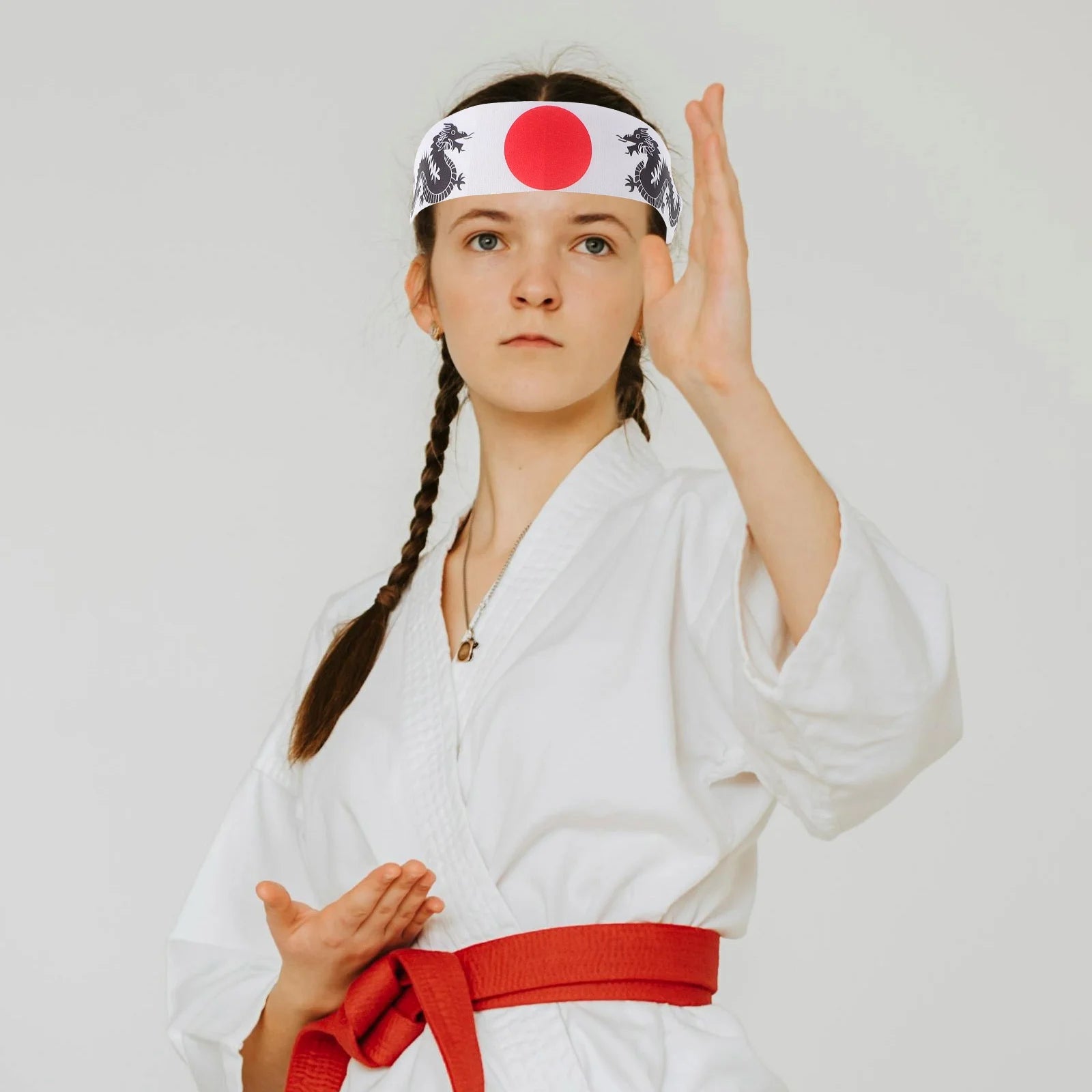 2Pcs Ninja Print Headband - Japanese Karate Samurai Athletic Headband