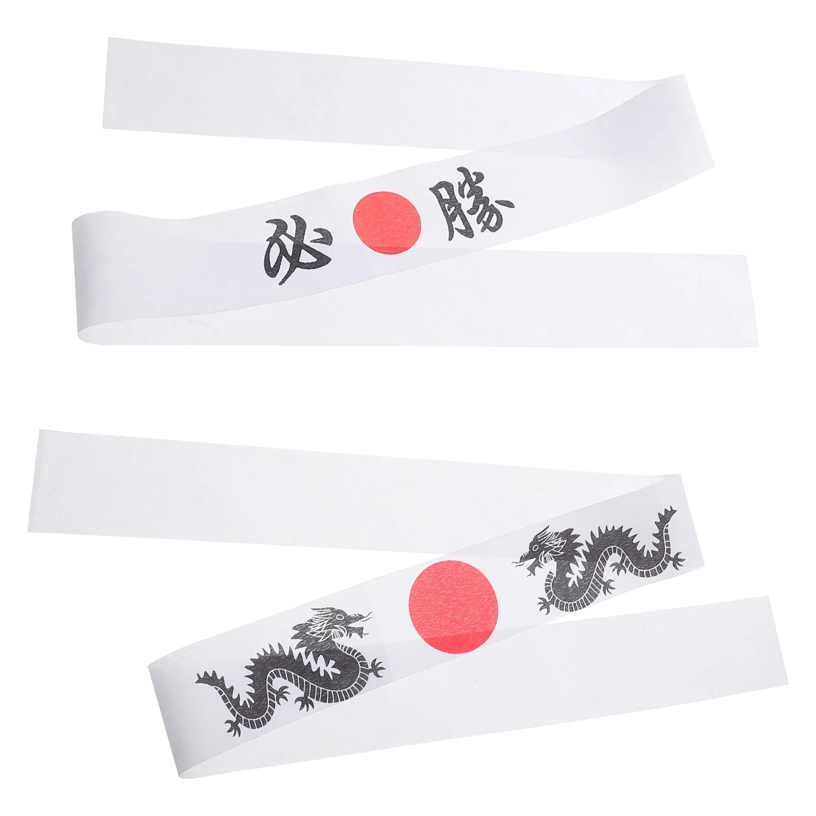 2Pcs Ninja Print Headband - Japanese Karate Samurai Athletic Headband