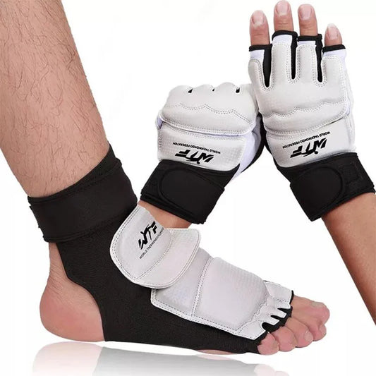 Taekwondo & Karate Protective Gear Set - Adult & Kids Jockstrap, Chest Guard, Helmet, Arm & Shin Guards
