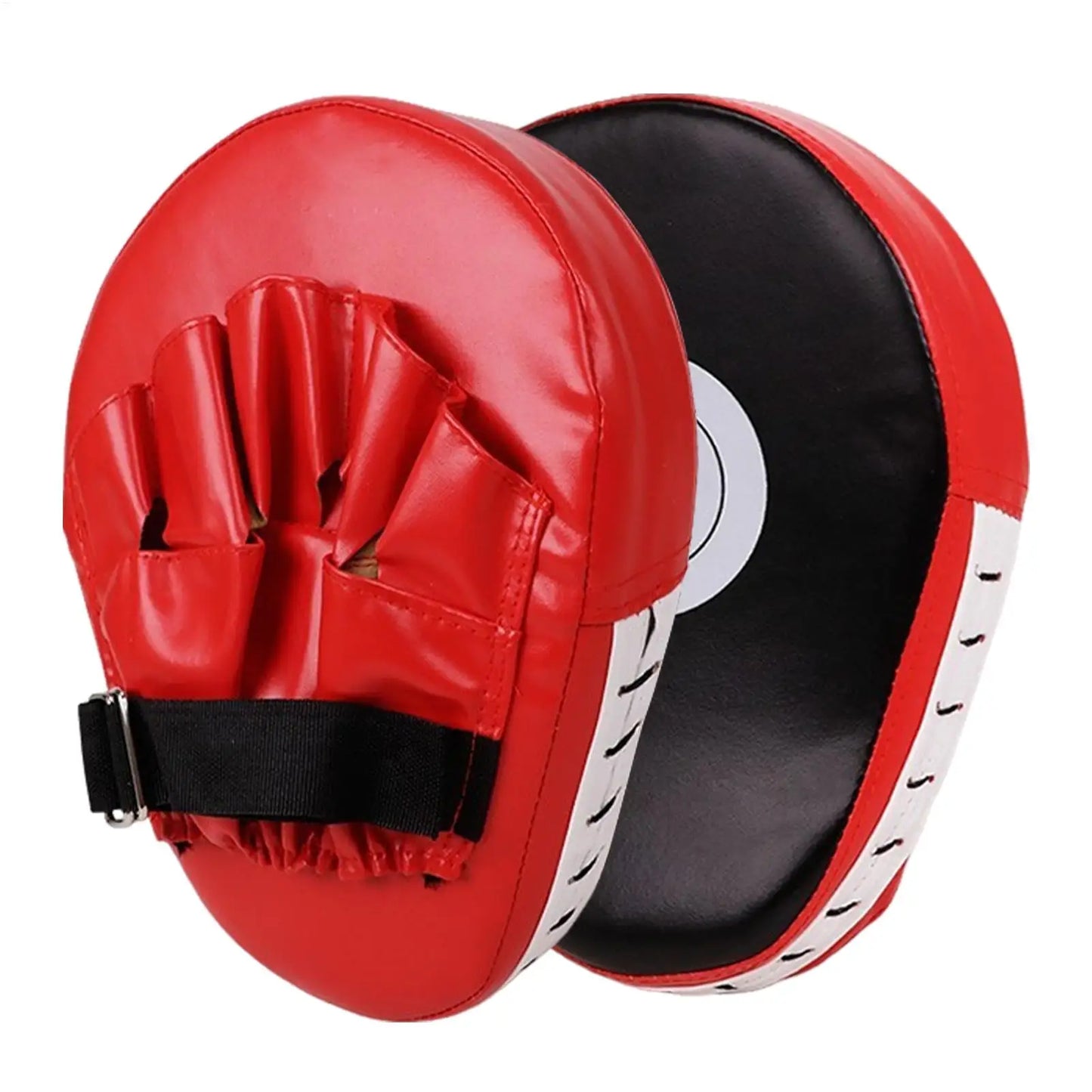 PU Leather Curved Boxing Focus Pad - Breathable Punching Mitt for Martial Arts & Kickboxing Training