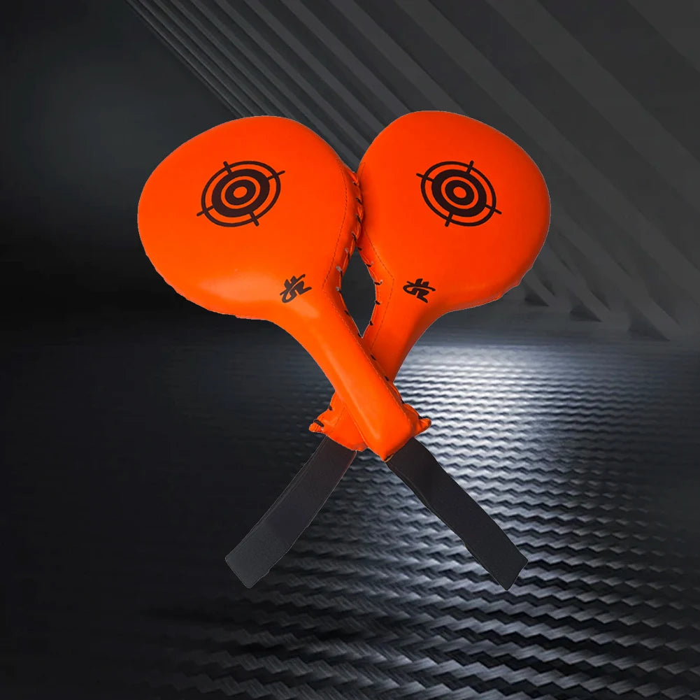 PU Leather Boxing Focus Pads - Wear-Resistant Punching Mitts for MMA, Muay Thai & Kickboxing Training