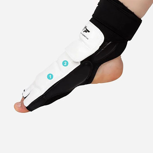 Leather Taekwondo Foot Gloves - Sparring Ankle Protector for Karate, Boxing & Martial Arts, Adult & Kid