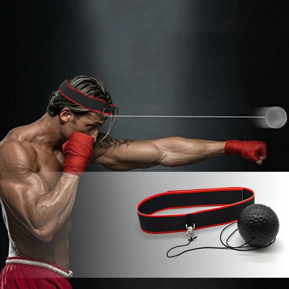 Adjustable Headband Boxing Training Ball - MMA Reflex Ball for Kids & Adults, Improves Speed & Accuracy