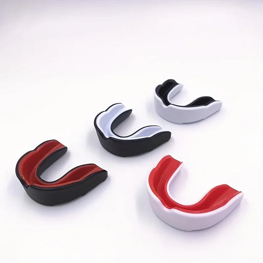 4-Piece Sports Mouthguard Set for Boxing, Taekwondo, Sanda, Basketball, Rugby - Anti-Slip Protection