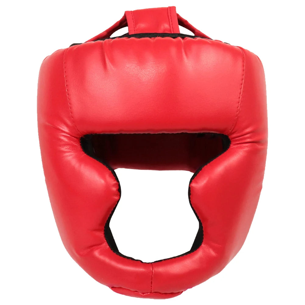 PU Boxing Headgear with Mask for Adults & Kids - Muay Thai, Taekwondo, Wrestling Protective Helmet