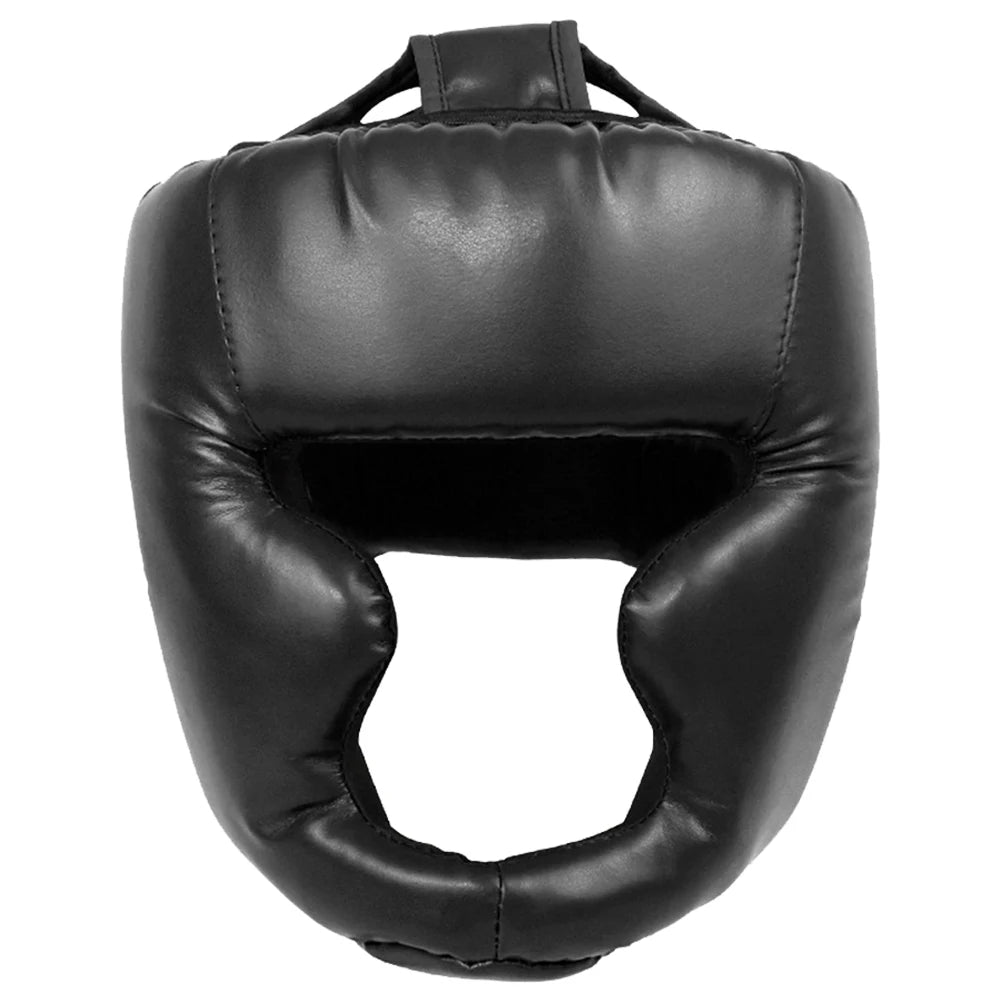 PU Boxing Headgear with Mask for Adults & Kids - Muay Thai, Taekwondo, Wrestling Protective Helmet