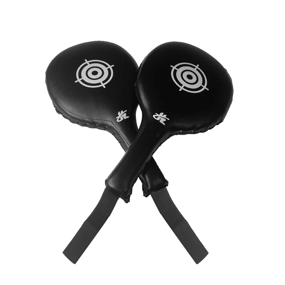 PU Leather Boxing Focus Pads - Wear-Resistant Punching Mitts for MMA, Muay Thai & Kickboxing Training
