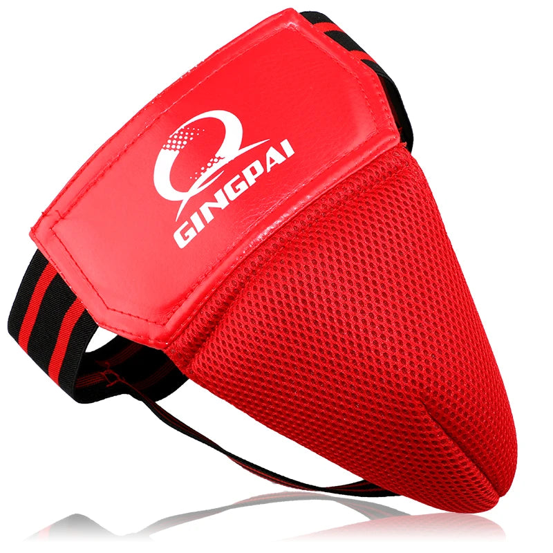 Red/Black Adult Men's MMA Jockstrap - Boxing, Sanda, Taekwondo Groin Protector for Kickboxing Training