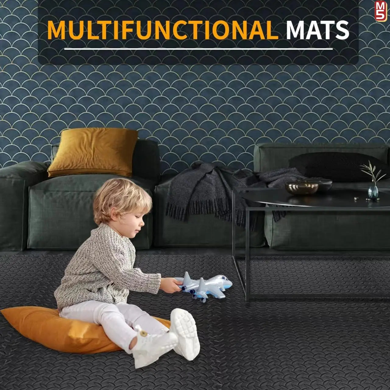 EVA Foam Interlocking Gym Floor Mats - Non-Slip Massage Cushion for Home Gym & Acupressure