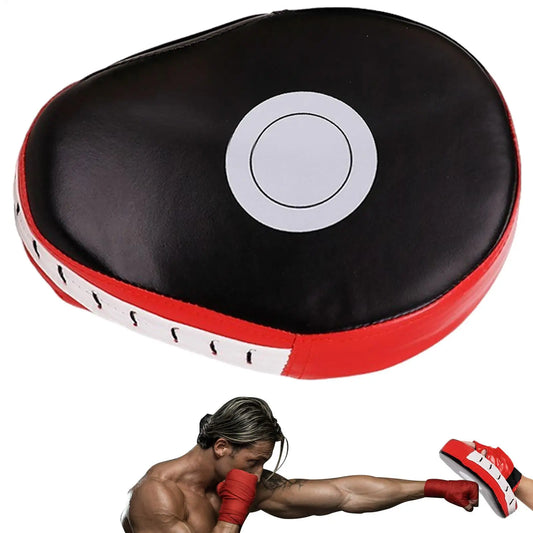 PU Leather Curved Boxing Focus Pad - Breathable Punching Mitt for Martial Arts & Kickboxing Training