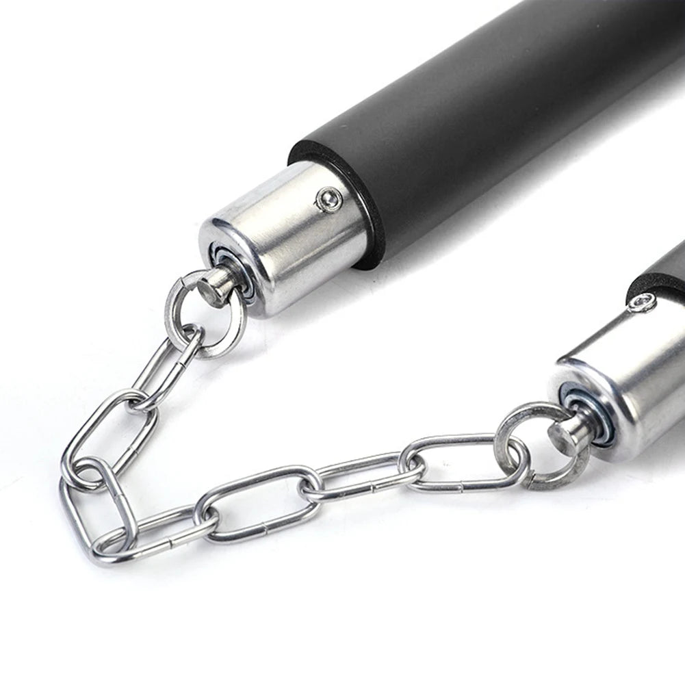 Foam Grip Nunchucks with Chain - Safe Training Nunchaku for Martial Arts Practice & Fitness