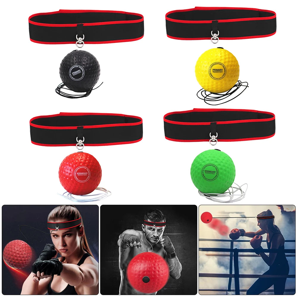 Adjustable Headband Boxing Training Ball - MMA Reflex Ball for Kids & Adults, Improves Speed & Accuracy