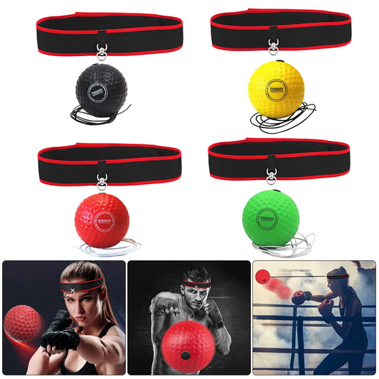 Adjustable Headband Boxing Training Ball - MMA Reflex Ball for Kids & Adults, Improves Speed & Accuracy