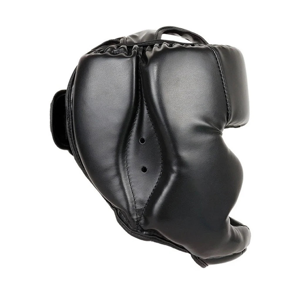 PU Boxing Headgear with Mask for Adults & Kids - Muay Thai, Taekwondo, Wrestling Protective Helmet