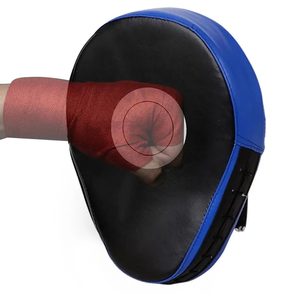 PU Leather Curved Boxing Focus Pad - Breathable Punching Mitt for Martial Arts & Kickboxing Training
