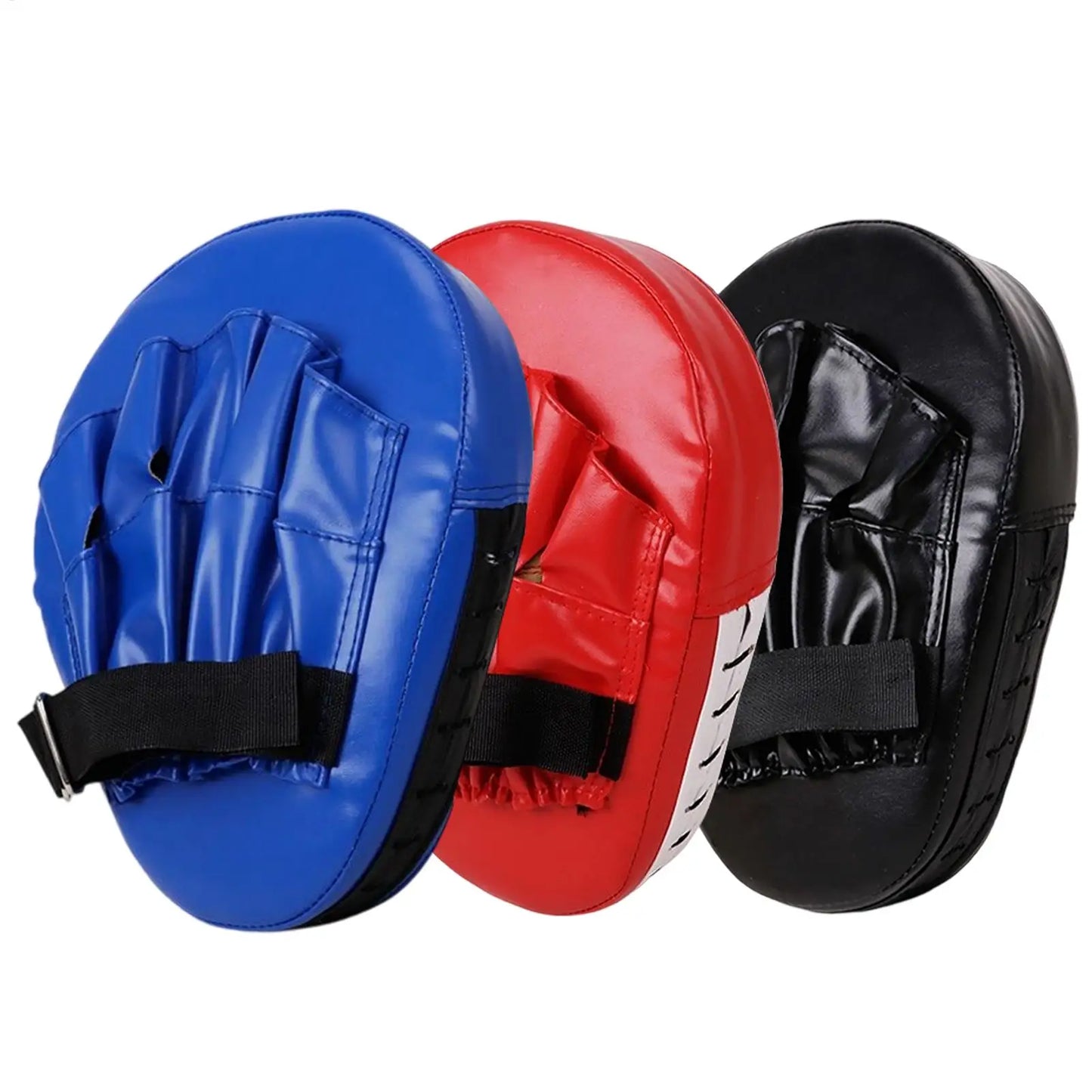 PU Leather Curved Boxing Focus Pad - Breathable Punching Mitt for Martial Arts & Kickboxing Training