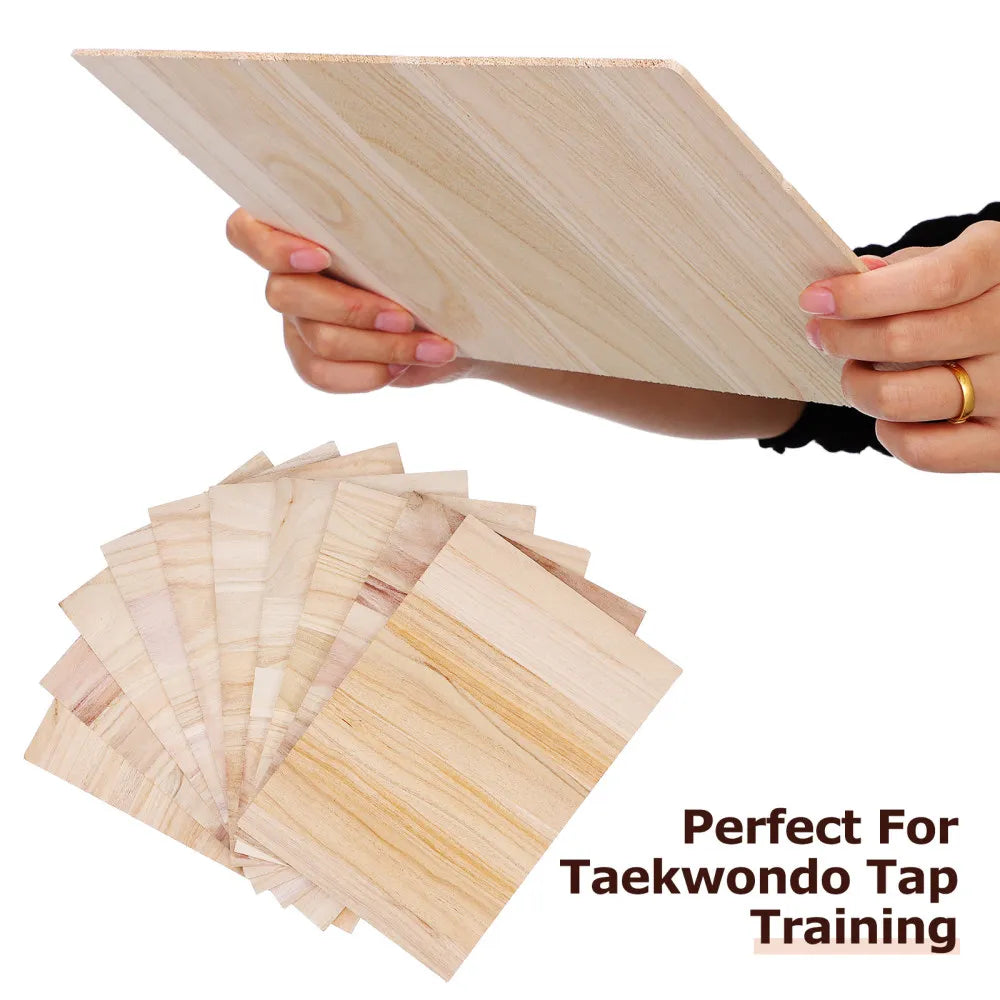 10-Piece Taekwondo Breaking Boards, 0.3/0.6cm - Karate Practice Punching Boards, Breakable Wood Sheets