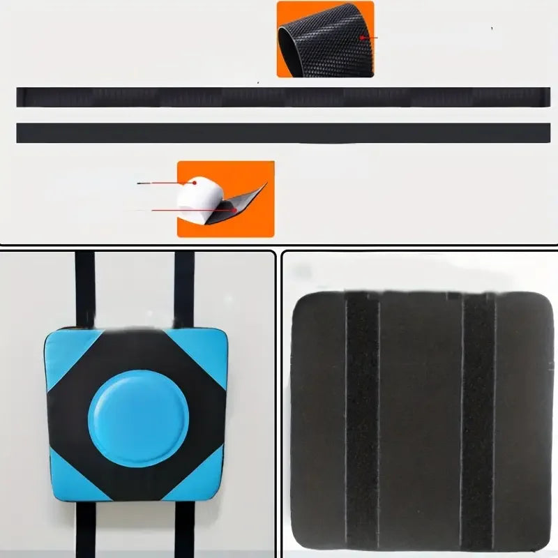 Adjustable Height PU Leather Wall-Mounted Boxing Punching Pad - Square Taekwondo Training Sandbag for Fitness
