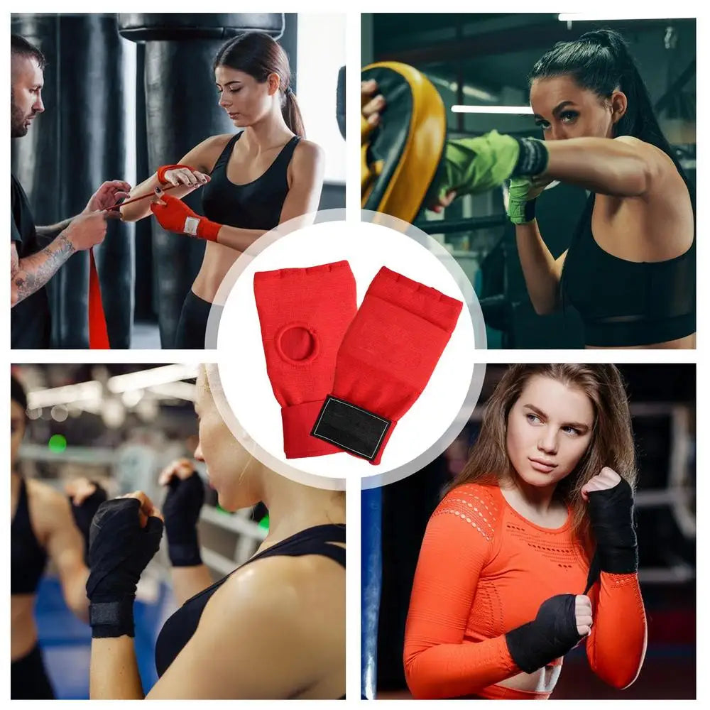 Half Finger Boxing Gloves for Karate, Taekwondo, Muay Thai Training - Adult Workout Gloves