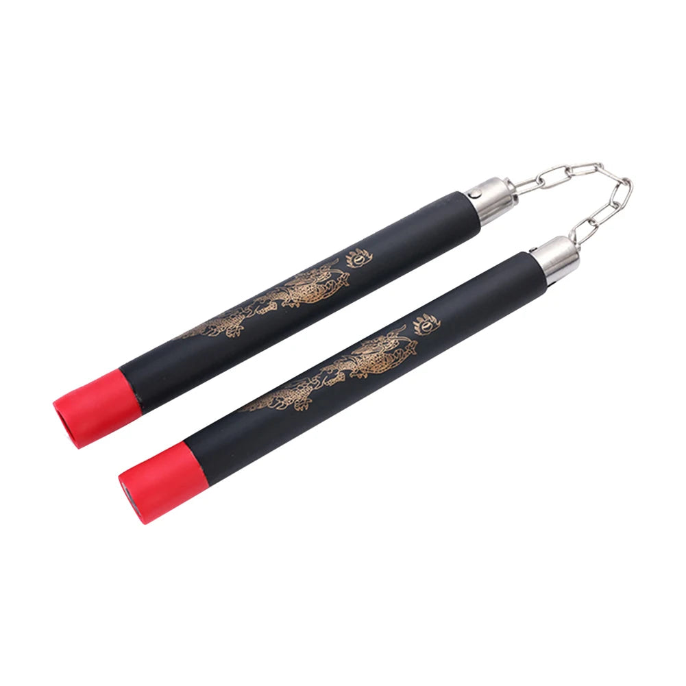 Foam Grip Nunchucks with Chain - Safe Training Nunchaku for Martial Arts Practice & Fitness