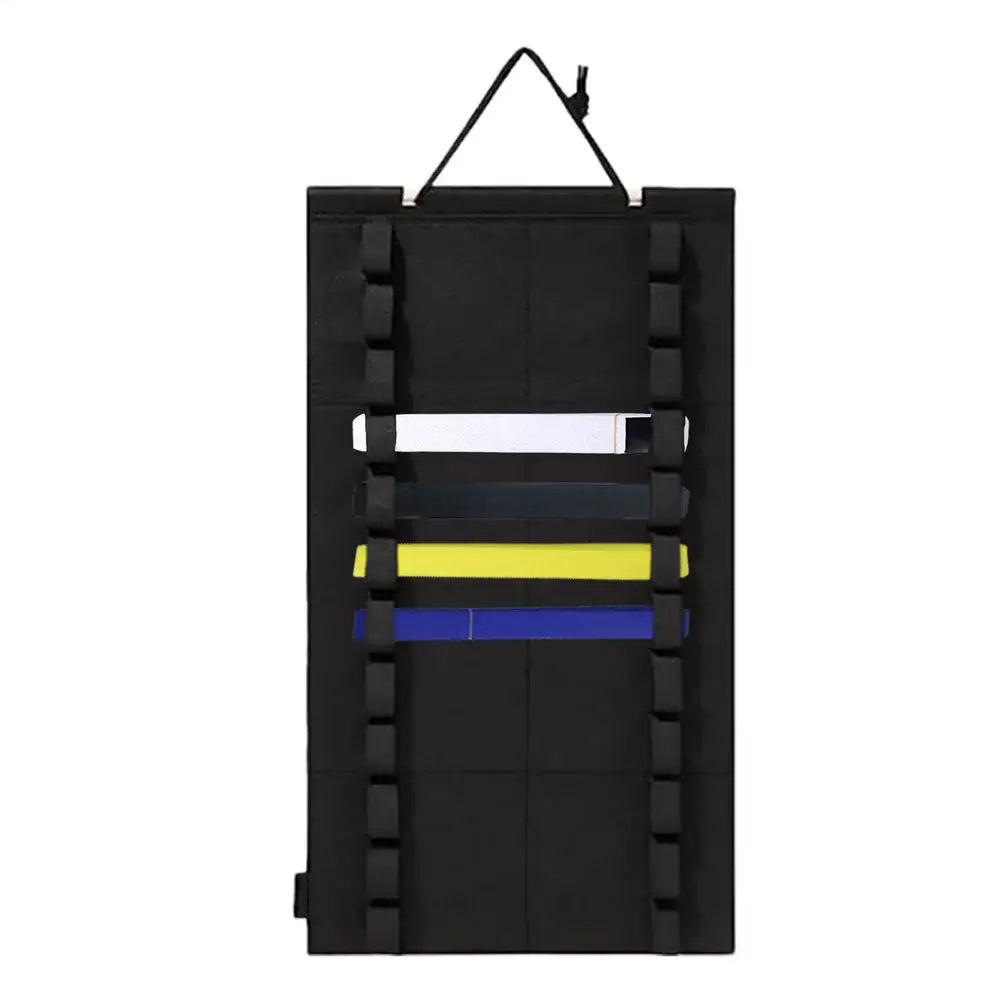 Wall-Mounted Taekwondo Belt Display Rack - Holds 12 Karate & Martial Arts Belts, Home Organizer