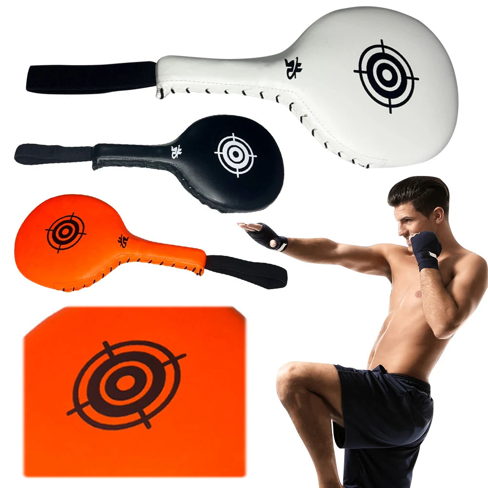 PU Leather Boxing Focus Pads - Wear-Resistant Punching Mitts for MMA, Muay Thai & Kickboxing Training
