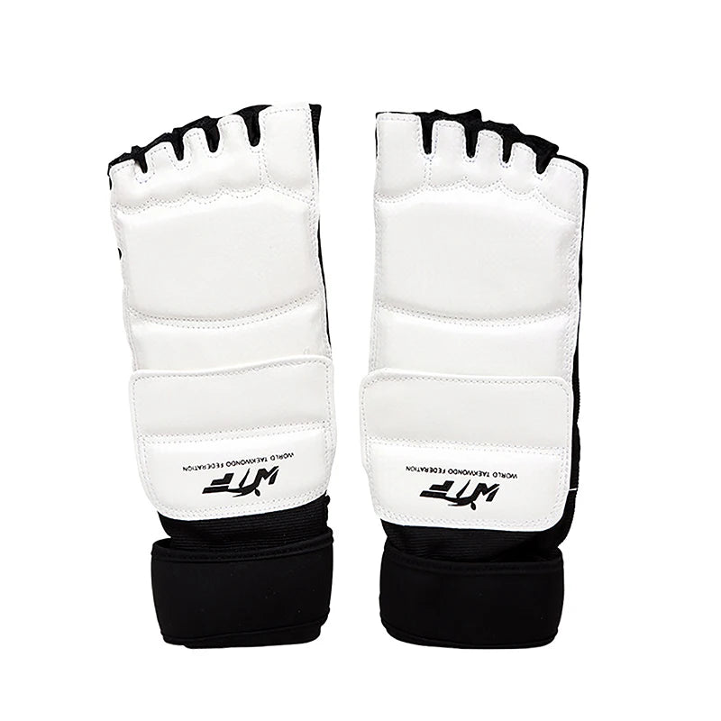 Leather Taekwondo Foot Gloves - Sparring Ankle Protector for Karate, Boxing & Martial Arts, Adult & Kid