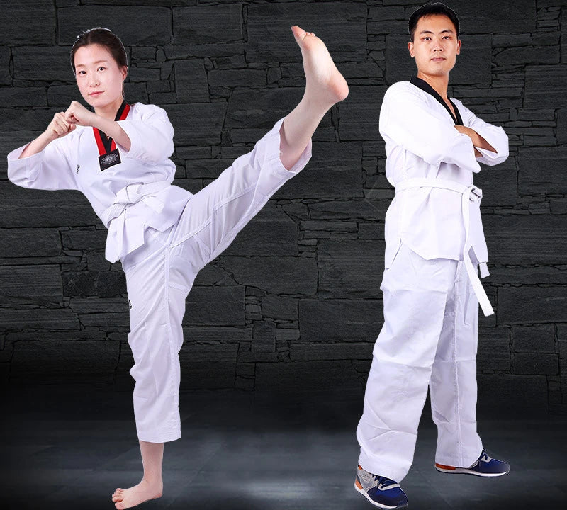 Customizable Cotton Taekwondo Gi for Men & Women - Short & Long-Sleeve Martial Arts Suit, Spring/Summer