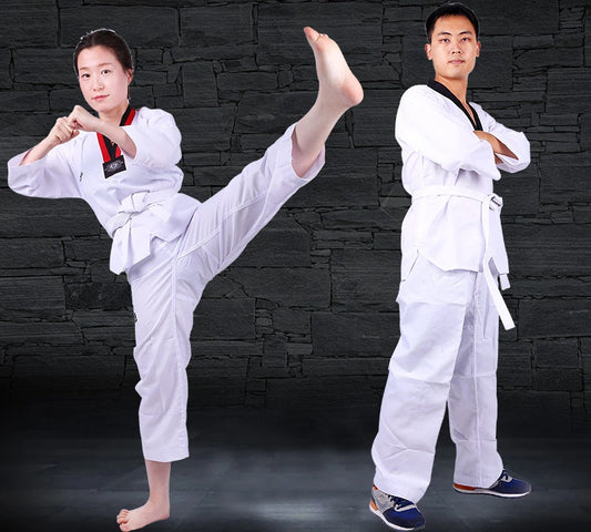 Customizable Cotton Taekwondo Gi for Men & Women - Short & Long-Sleeve Martial Arts Suit, Spring/Summer