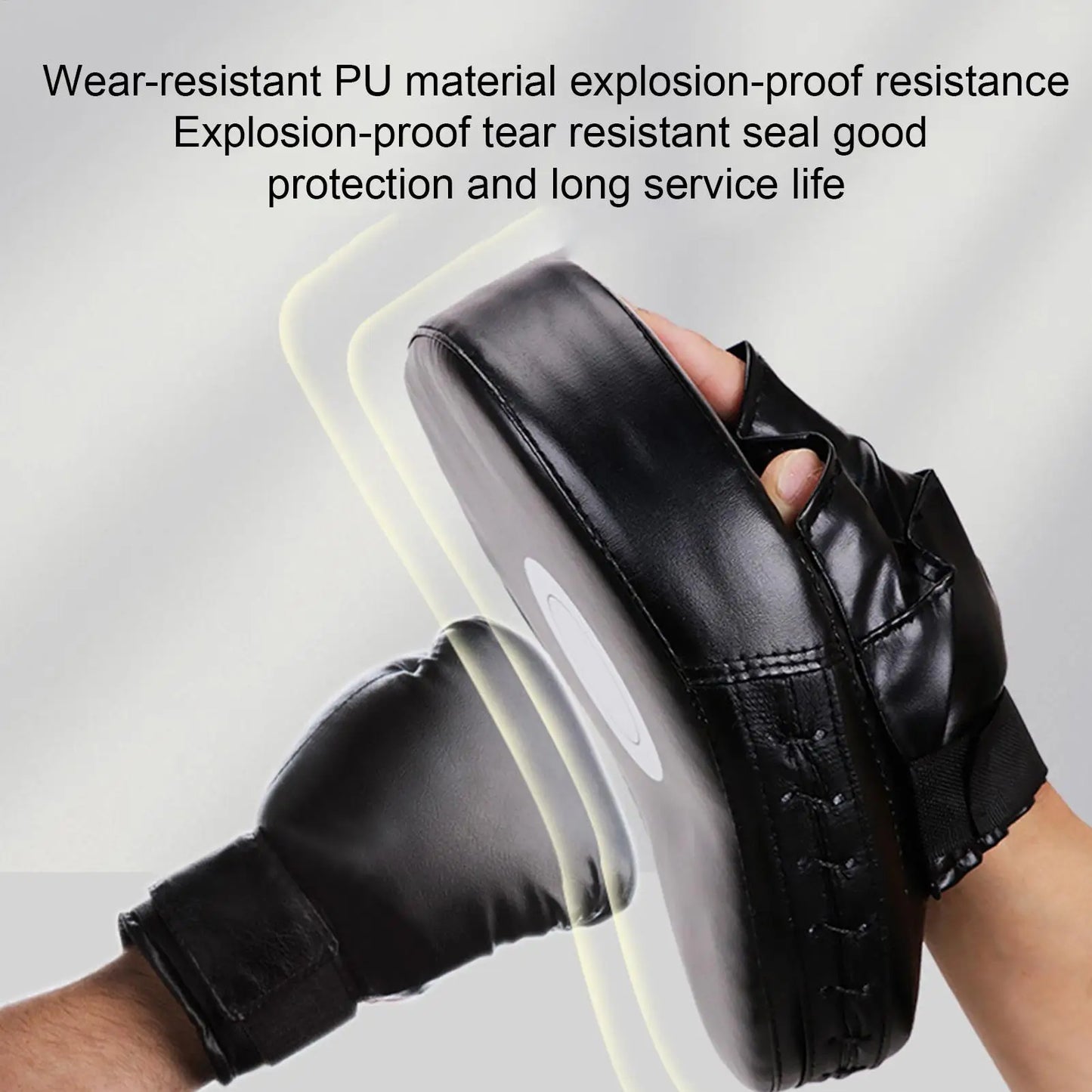 PU Leather Curved Boxing Focus Pad - Breathable Punching Mitt for Martial Arts & Kickboxing Training