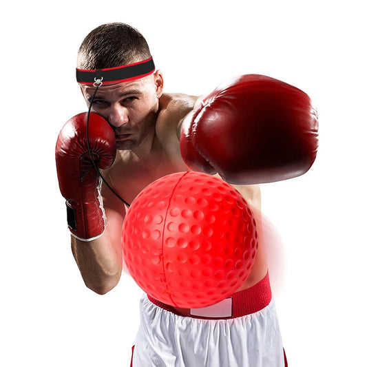 Adjustable Headband Boxing Training Ball - MMA Reflex Ball for Kids & Adults, Improves Speed & Accuracy